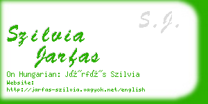 szilvia jarfas business card